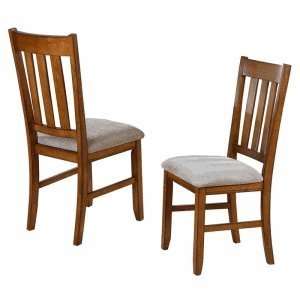  Set of 2 Aaron Dining Chair in Rustic Oak Finish