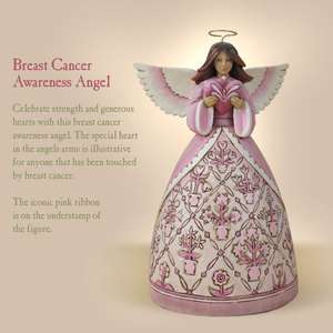 Jim Shore Breast Cancer Awareness Angel w/Heart 4021701  