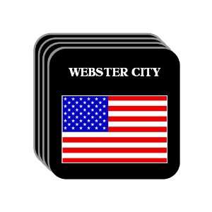  US Flag   Webster City, Iowa (IA) Set of 4 Mini Mousepad 