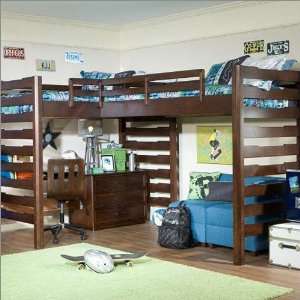   Classic Kids Solutions Twin Corner Dual Loft Bed