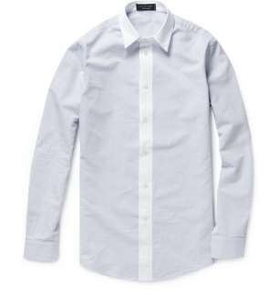   shirts  Long sleeved shirts  Jacquard Woven Cotton Blend Shirt