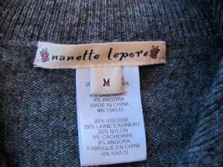Nanette Lepore Embroidered Caridigan Cashmere Sweater M  