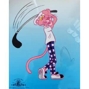 Pink Panther Golfing Sericel Licensed Authentic