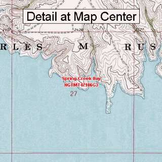 USGS Topographic Quadrangle Map   Spring Creek Bay, Montana (Folded 