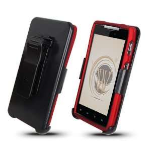 VMG Motorola Droid RAZR 3 ITEM Holster Case Combo Pack   Red Hard 2 Pc 