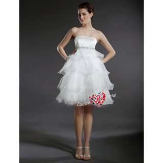 Ball Gown Strapless Knee length Maternity Wedding Dress  