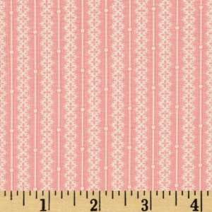  44 Wide Sophie And Friends Small Lace Stripe Pink 
