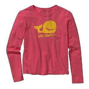  Patagonia Girls Long Sleeved Live Simply T Shirt Sports 