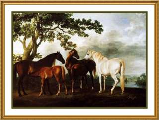   Stubbs Mares Foals Counted Cross Stitch Chart Free Ship USA  
