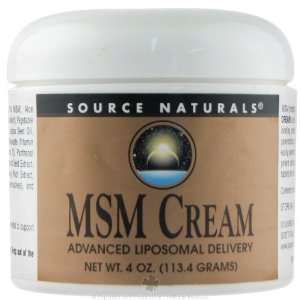 Msm Cream 15 4 oz by Source Naturals