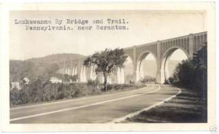 1924 SCRANTON PA. LACKAWANNA RAILROAD BRIDGE PHOTO 2  