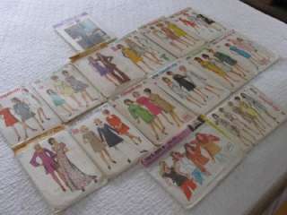 Vintage Retro 1960s/1970s Lot of Womens Patterns Lot #3 Total of 15 