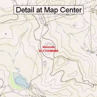  USGS Topographic Quadrangle Map   Hacienda, Texas (Folded 