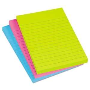  Flat Sticky Notes, 4 x 6, Bold Lined, 100 Sheets per Pad 