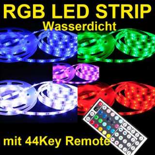5m RGB （+BRG） 5050 LED SMD Strip Streif & 44Tasten Fernbedienung 