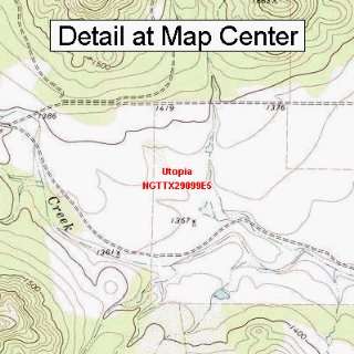  USGS Topographic Quadrangle Map   Utopia, Texas (Folded 