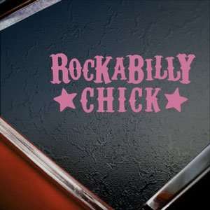  Rockabilly Chick Pink Decal Car Truck Window Pink Sticker 