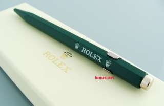 ROLEX Kugelschreiber Ballpoint Pen Green Silver Caran d`Ache RAR NEU 