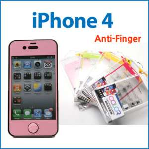 for Apple iphone4S COLOR screen Anti Finger protector  