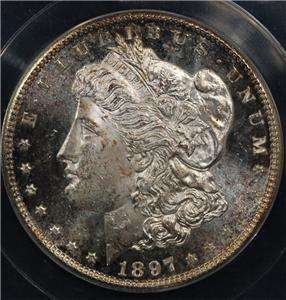 1897 S Morgan Dollar, ANACS MS 65 PL, nice Prooflike with cameo 