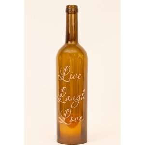  Wine Bottle Hurricane Lantern Live Laugh Love