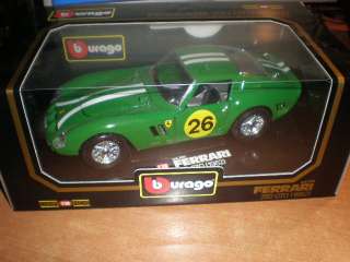 62 Ferrari 250 GTO green Old Bburago #3011 MIB 118  