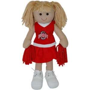   Ohio State Buckeyes Large 16 Cheerleader Rag Doll