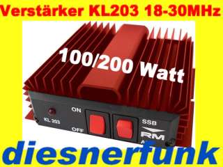 KL203 CBFUNK VERSTÄRKER BRENNER SENDEVERSTÄRKER KL 203  