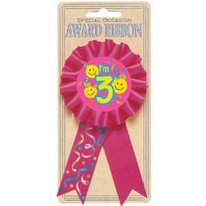  3rd Birthday Smile Award Ribbon Toys & Games