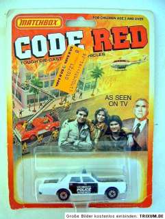 Matchbox Superfast USA Code Red Serie Police Car  