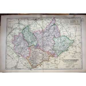  MAP 1907 LEICESTERSHIRE RUTLANDSHIRE LEICESTER MELTON 
