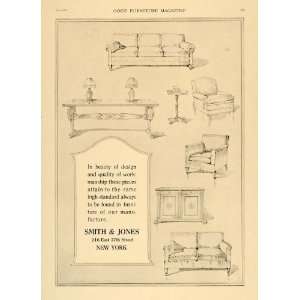   Ad Smith & Jones Furniture Home Decoration Sofa   Original Print Ad
