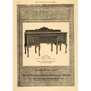  1918 Ad Luce Furniture Queen Anne Mahogany Settee Table 