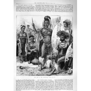    1876 War Transvaal Zulu Kaffirs Natives Weapons