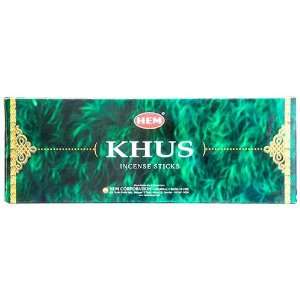 Khus (Vetivert)   20 Stick Hex Tube   HEM Incense Hand Rolled In India
