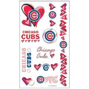  Chicago Cubs Pink Hearts Temporary Tattoos Sports 