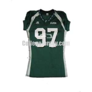 Green No. 97 Game Used Tulane Russell Football Jersey  