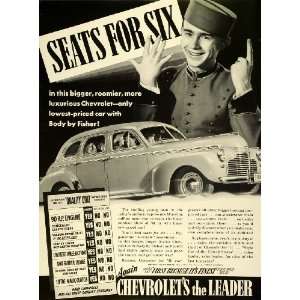  1941 Ad Chevrolet Motor Division General Motor Six 
