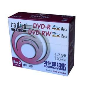   Mixed Pack   DVD R 4x (8 count) and DVD RW 2x (2 count) Electronics