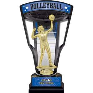  9.25 Stadium Back Custom Volleyball Trophies BLUE COLOR 