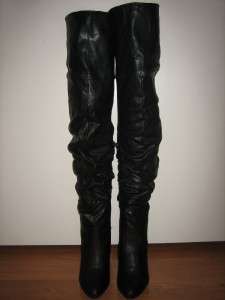  Leather Pointy Toe Thigh High 5 Heel Boots ALL Sz  King 08  
