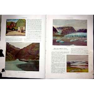   Spitzberg Norway View Colour Fjord French Print 1935