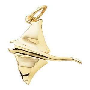  Rembrandt Charms Manta Ray Charm, 10K Yellow Gold Jewelry