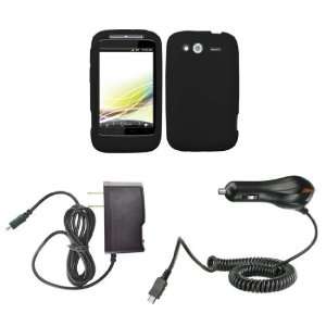 HTC Wildfire S (T Mobile) Premium Combo Pack   Black Silicone Soft 