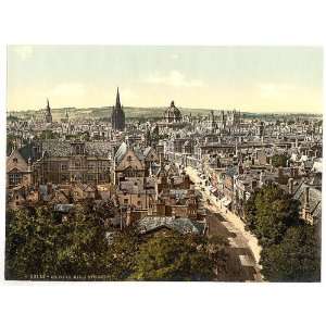 Photochrom Reprint of General view and High Street, Oxford, England 