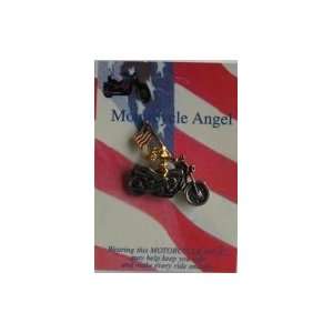  Set of 12 Motorcycle Angel Pin with Flag Toys & Games