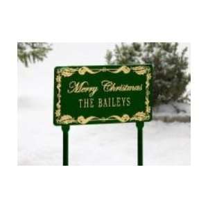  Whitehall Holly Rectangle Lawn Green/Gold Plaque (1757GG 