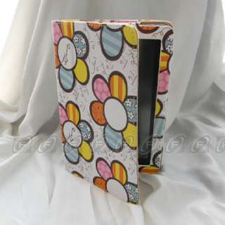 Kindle Fire PU Leather Flower Case Cover/Car Charger/USB Cable 
