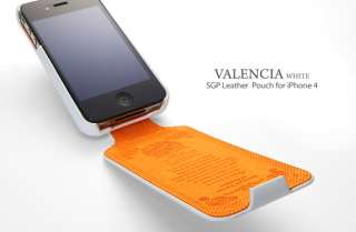 SGP iPhone 4S Valencia Leather Case   White 884828112431  