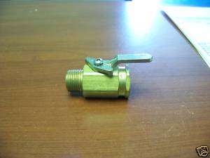 male to 3/8 female Brass ball valve low profile  